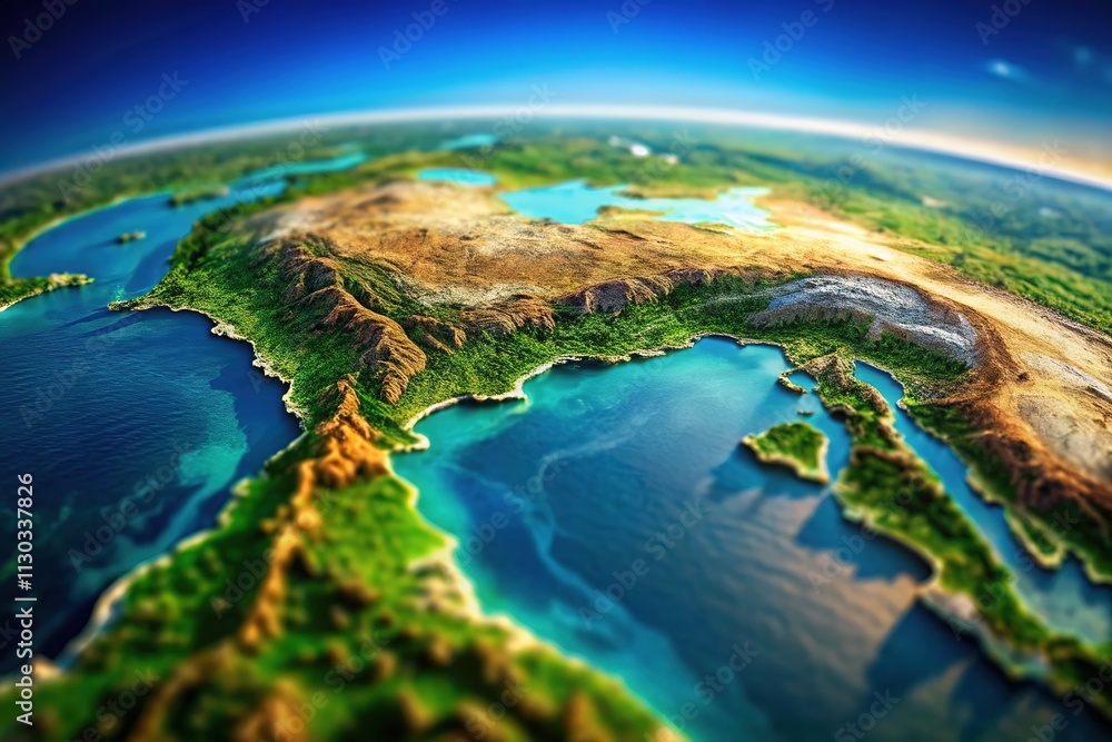 Fototapeta premium Earth Zoom to Bangladesh 3D Map Animation - Tilt-Shift 4K