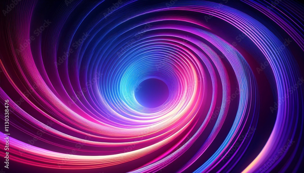 Fototapeta premium Abstract swirling vortex of vibrant colors.