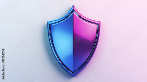 Free Download 
Shield depicting protection. shield 3d icon. Protection, defense and security concept symbol: blue and purple shield on isolated on white background - GFXLoad