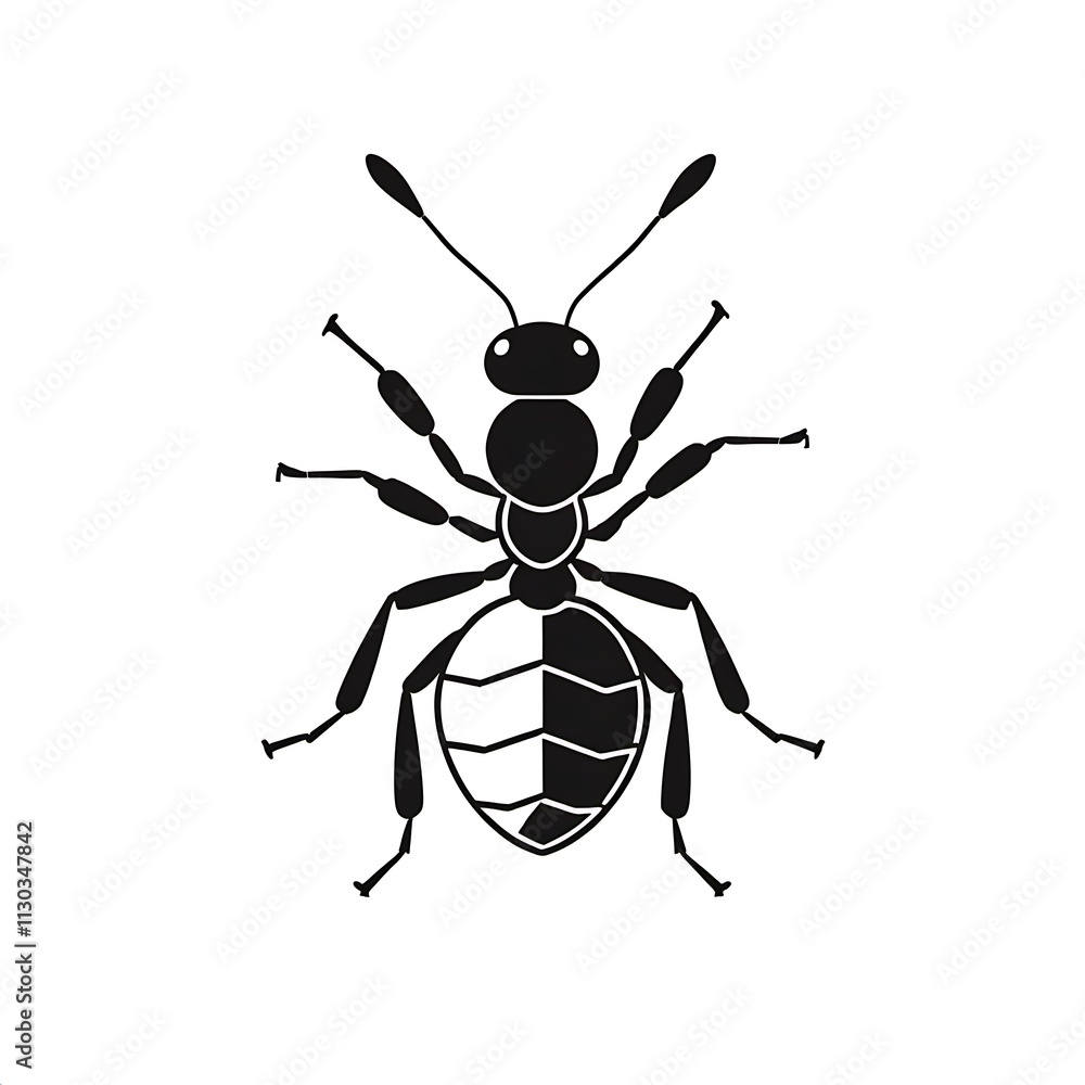 Fototapeta premium Ant Silhouette Icon 