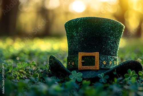 Close-Up of a Green Leprechaun Hat for St. Patrick's Day photo