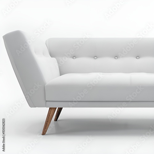 white sofa isolated on white background