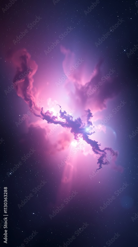 Obraz premium Stunning colorful nebula showcasing chiaroscuro lighting and soothing ambiance