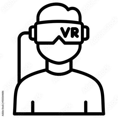 Virtual Reality  Icon Element For Design