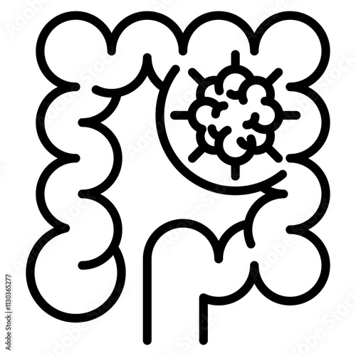colorectal cancer single icon