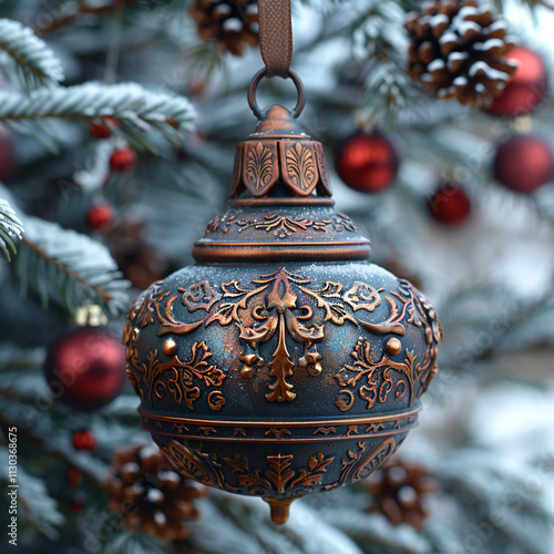 Christmas Bell on White Background photo