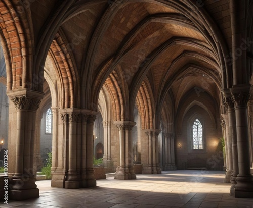 Gothic arches and ribbed vaults in the Church of Saints Cyril and Methodius , methodius, church, ribbed vaults photo