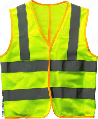 Bright yellow reflective safety vest for visibility