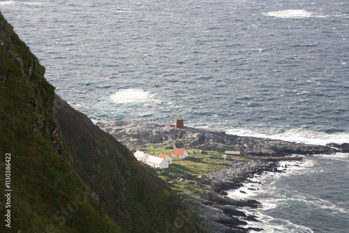 Insel Runde Norwegen Küste Dorf