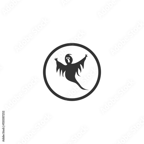 Fotografia Ghost circle icon isolated on transparent background