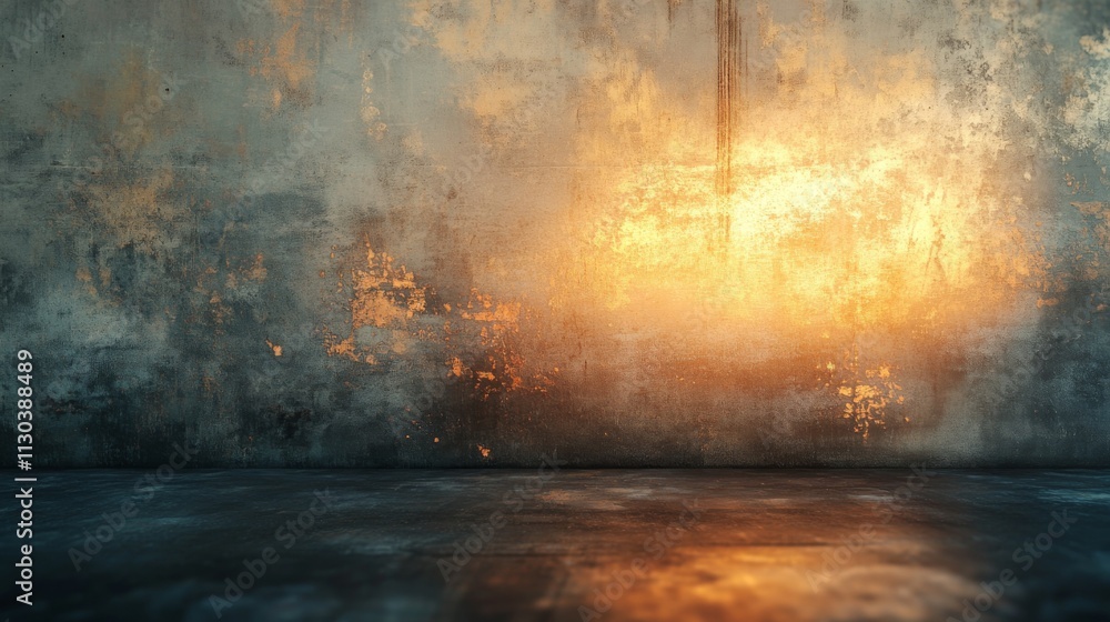 Fototapeta premium Abstract texture of a golden light reflection on water surface