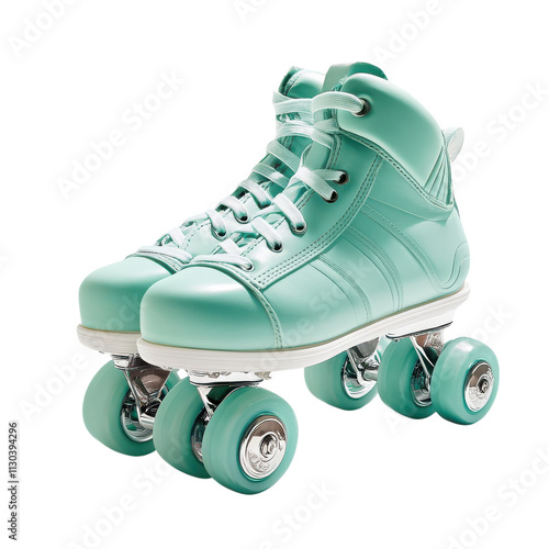 Colorful Roller Skates for Fun and Fitness Transparent png Background. photo