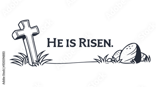 The inscription He is risen.