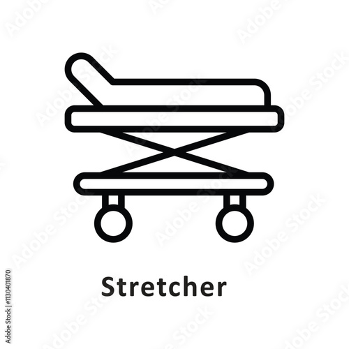 Stretcher Vector Outline Icon. Eps 10 File