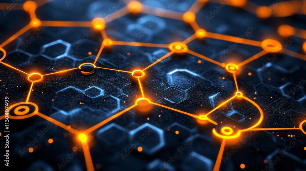 Obraz premium A cutting edge data center that highlights vibrant, illuminated network connections while demonstrating sophisticated cloud computing technologies