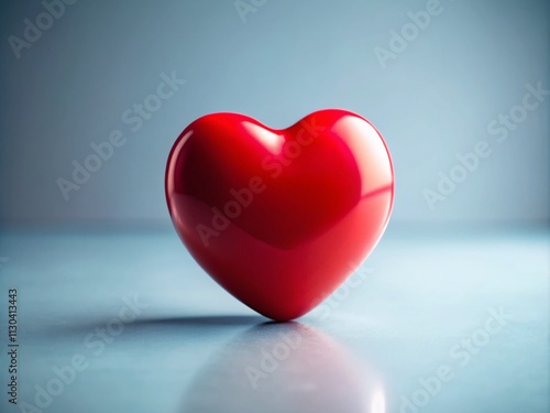 Simple Red Heart Design with Ample Copy Space for Creative Use in Various Projects and Marketing Materials