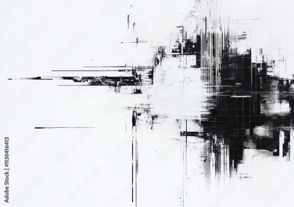 Abstract Black and White Grunge Texture with Linear Patterns Abstract Black and White Grunge Texture with Linear Patterns