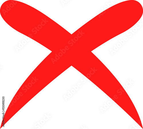 Cross mark red icon vector illustration design