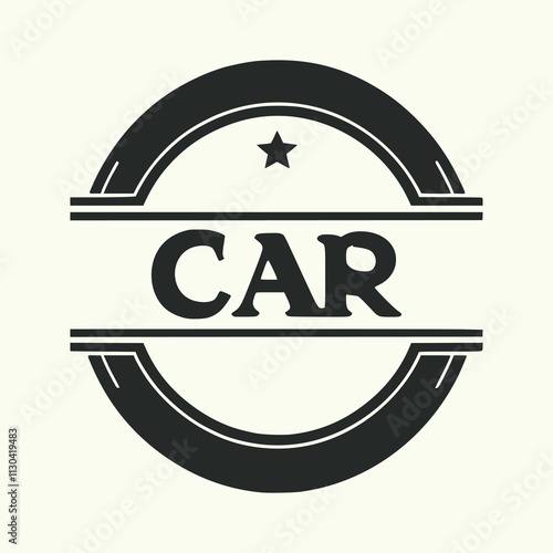 retro car print poster label badge emblem vintage vector illustration template design