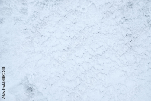 Close-Up of Freshly Fallen Snow Texture in Stockholm