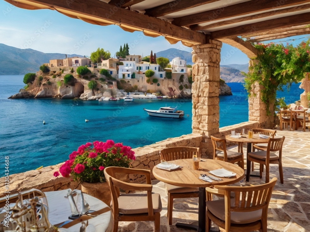 Fototapeta premium restaurant on the beach