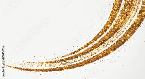 A golden glitter wave desig...