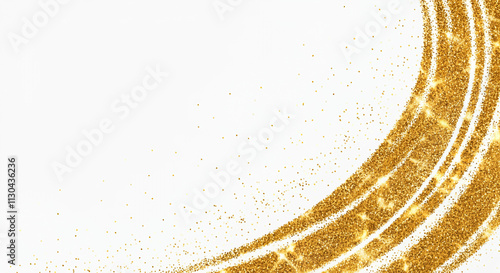 A delicate golden glitter s...