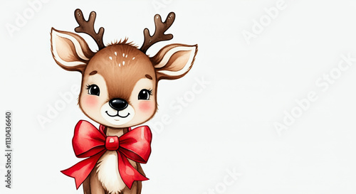 A cute brown reindeer with ...