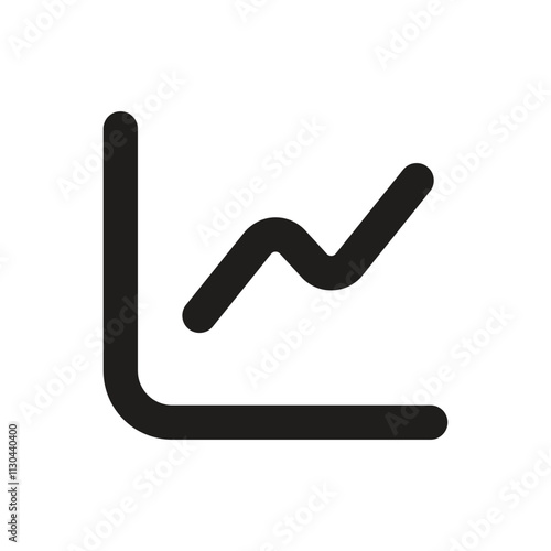 Abstract White Line Graph on a Dark Gray Background