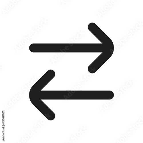 Two-way data transfer, bidirectional arrows indicating exchange.