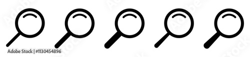 Search icon. Magnifying glass icon, magnifier or loupe icon.