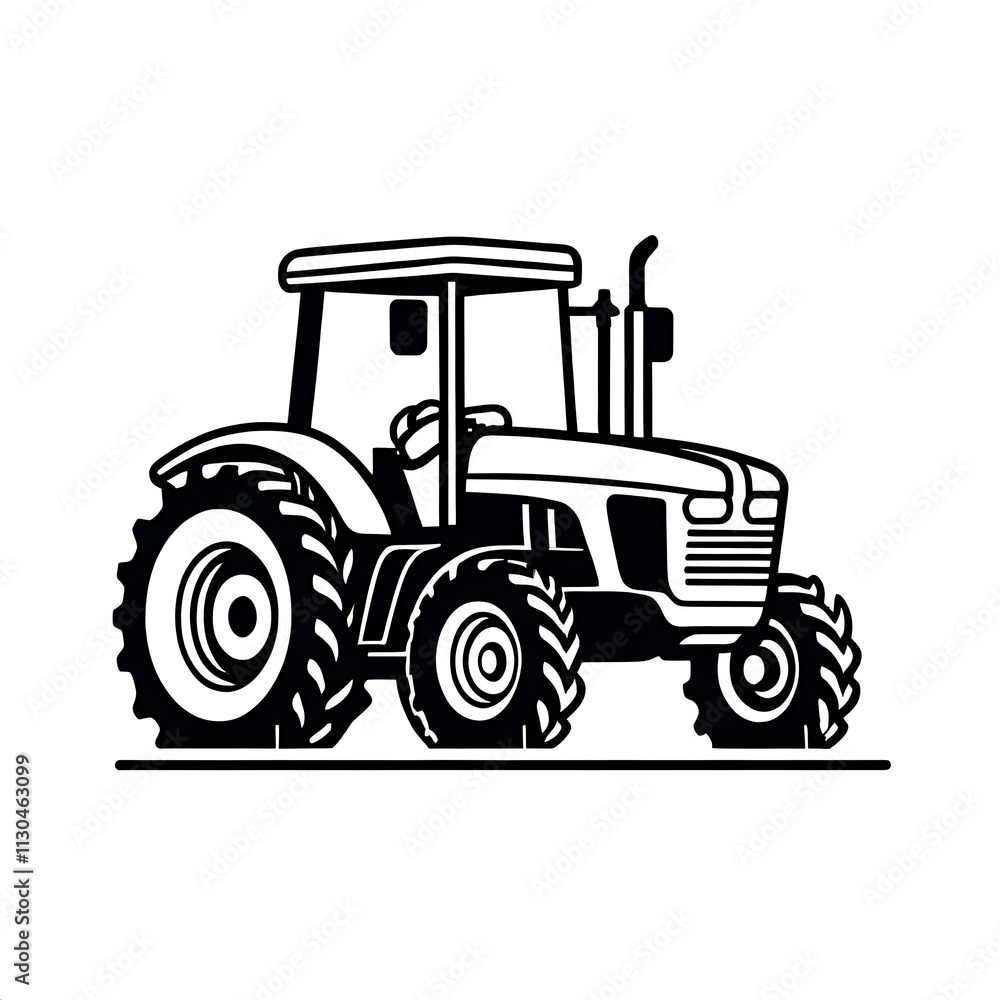 Obraz premium Classic Tractor Illustration 