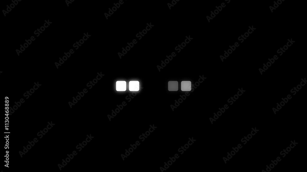 loading animation, looping 6 dots motion graphic animation. Largest to ...