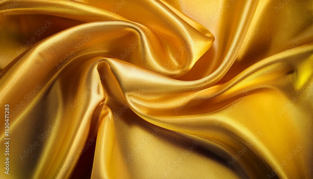 Fototapeta premium 黄色のシルクの布のテクスチャ