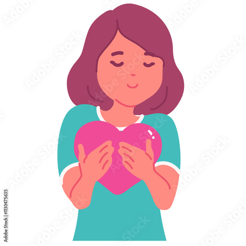 Self hug illustration
