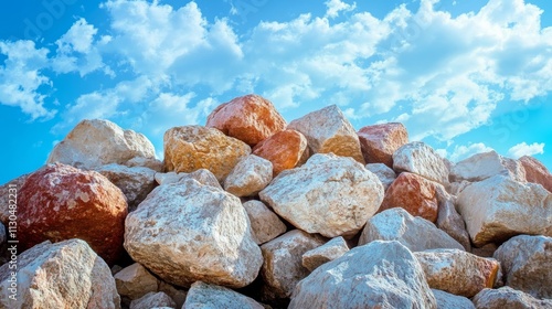 Stone peaks under blue sky at Cape of Good Hope