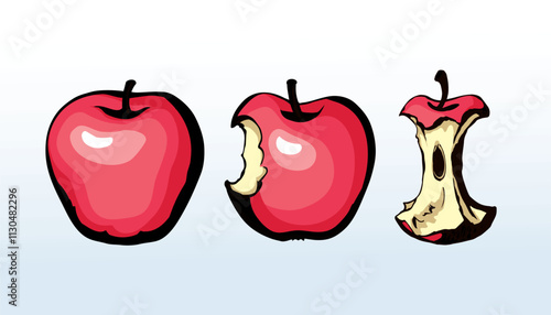 Stub from Apple. Vector drawing