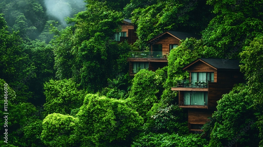 Eco Friendly Resort with Glass Walled Cabins Nestled in the Heart of a Lush Pine Forest Offering a Serene and Sustainable Vacation Getaway Eco Friendly Resort with Glass Walled Cabins Nestled in the Heart of a Lush Pine Forest Offering a Serene and Sustainable Vacation Getaway