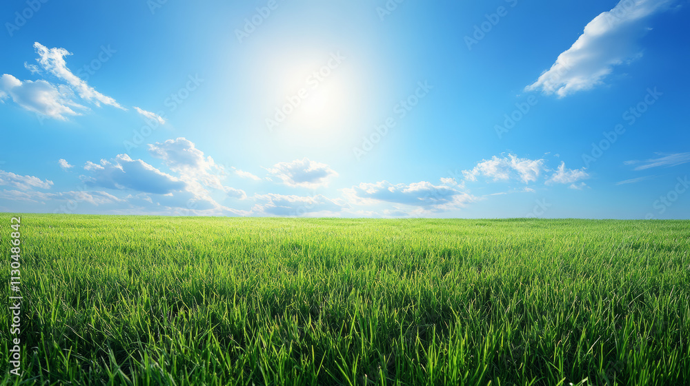Fototapeta premium landscape with field and sky