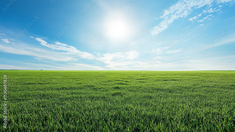 Fototapeta premium landscape with field and sky