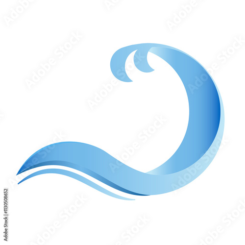 Wallpaper Mural Beach wave png sticker, animated water clipart, blue logo element for business transparent design Torontodigital.ca