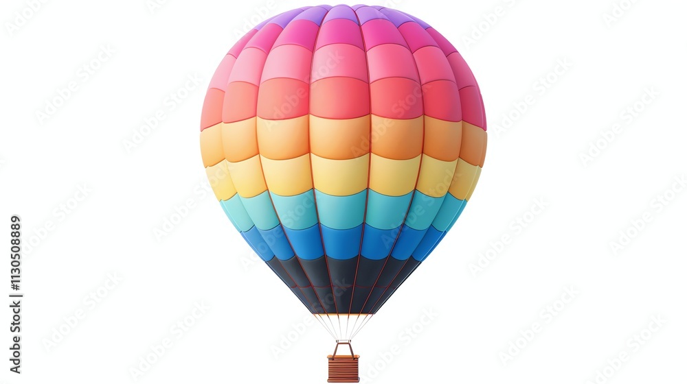 Fototapeta premium A colorful hot air balloon in the sky.