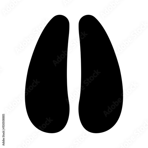 Giraffe Hoof Print glyph icon