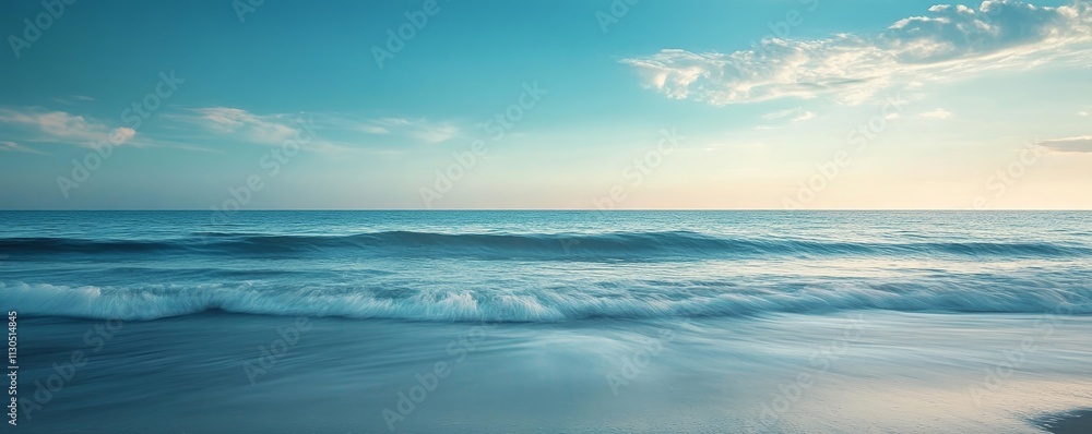 Obraz premium Soft Pastel Ocean Breeze, Generative AI