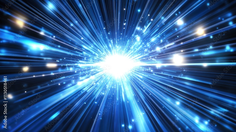 Obraz premium abstract blue background with rays