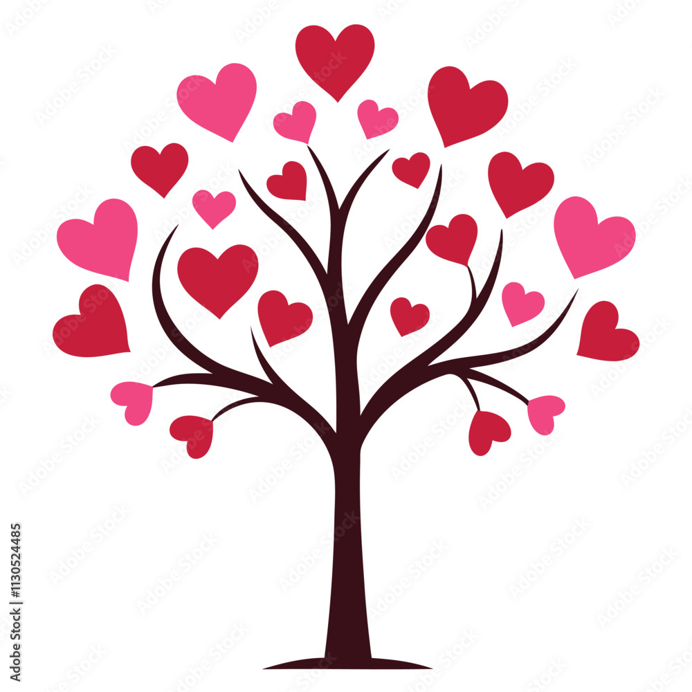 Fototapeta premium Tree with heart like valentine