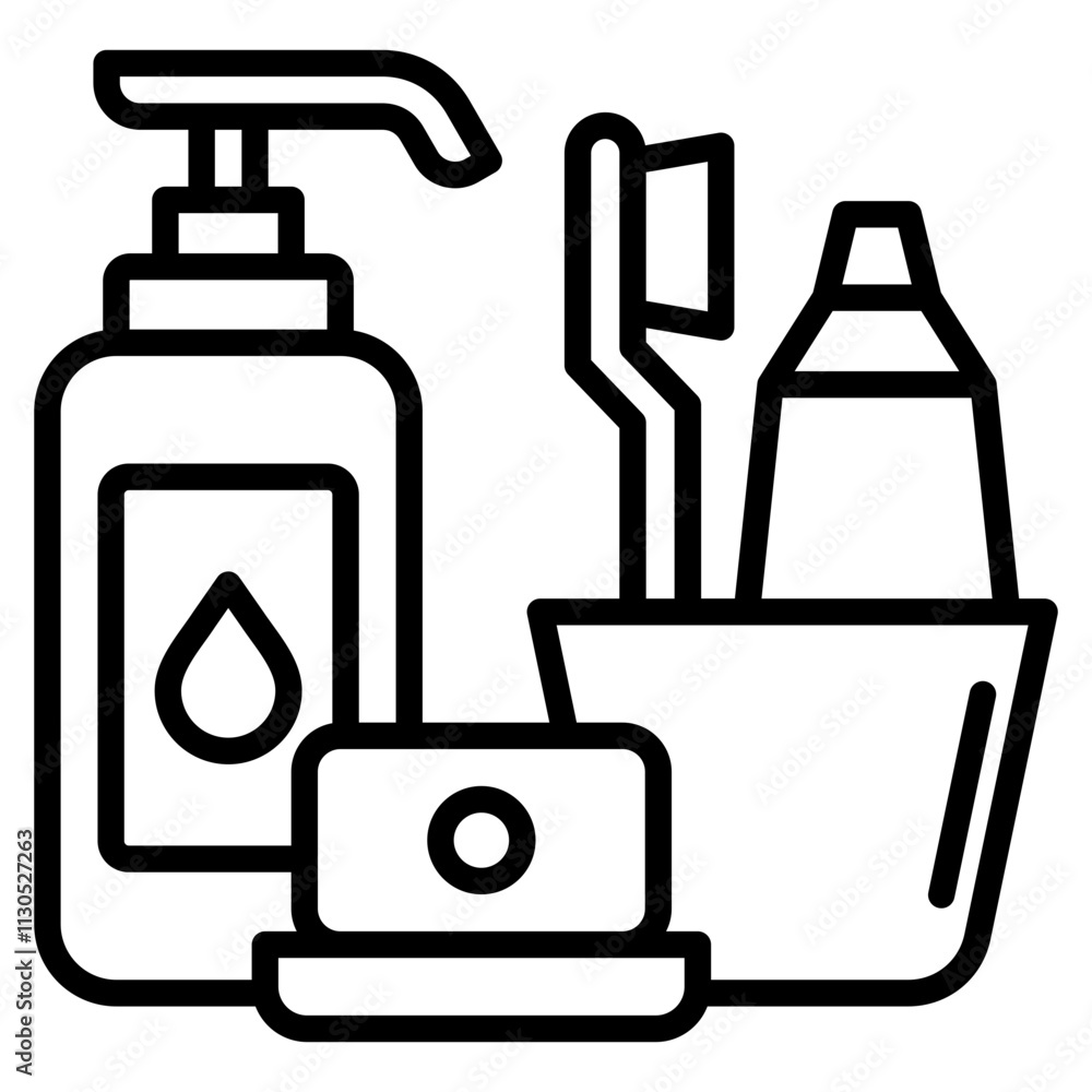 Obraz premium toiletries single icon