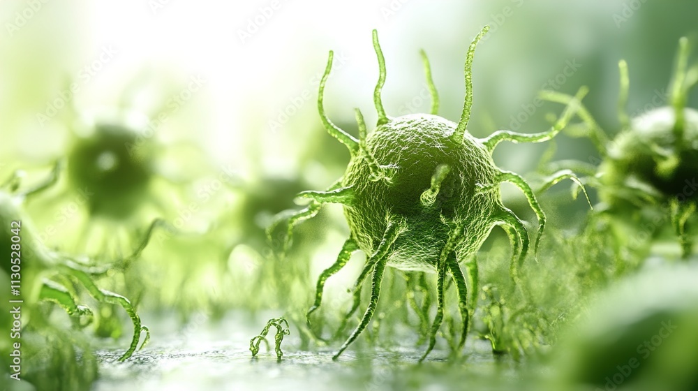 Obraz premium green grass with dew drops