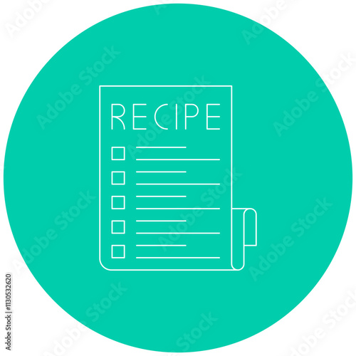 Recipe icon single vector illustration