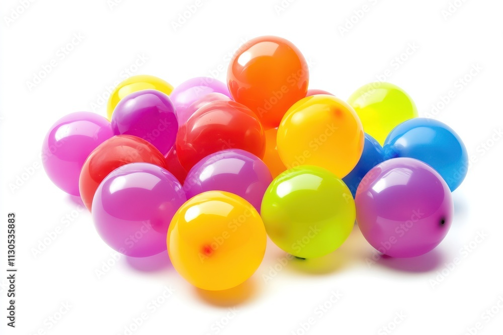 Obraz premium A bunch of colorful balloons isolated on a white background